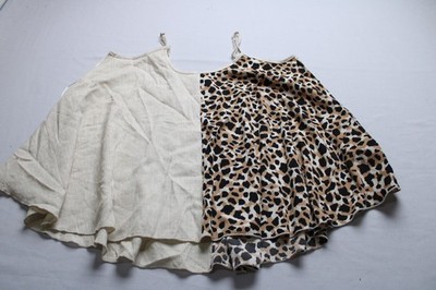 Umgee Women s Adjustable Strap Cheetah Print Tank Top BL1 Beige Medium NWT