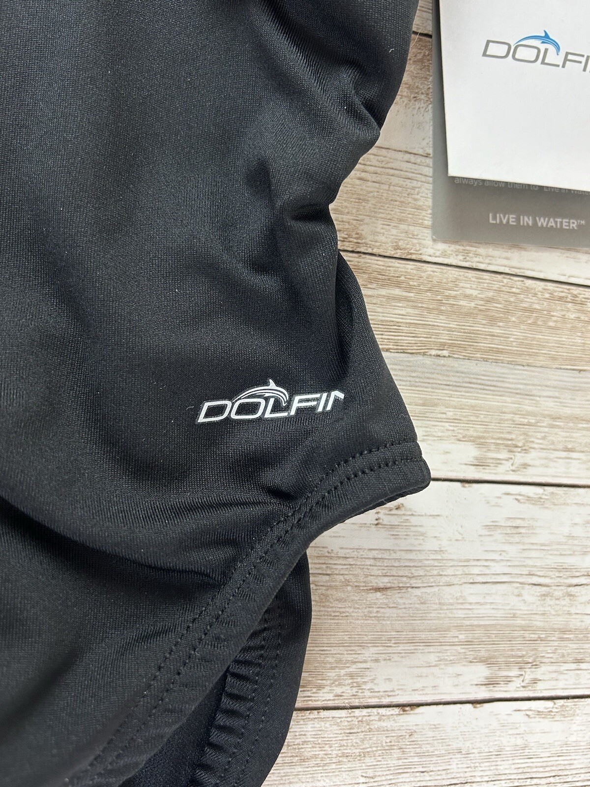 Dolfin Black One-Piece Swimsuit Womens XS Extra Small Classic Cut-out Back New