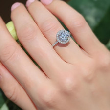 2 Carat Diamond Ring For Engagement Round Cut 18k White Gold Lab Grown IGI