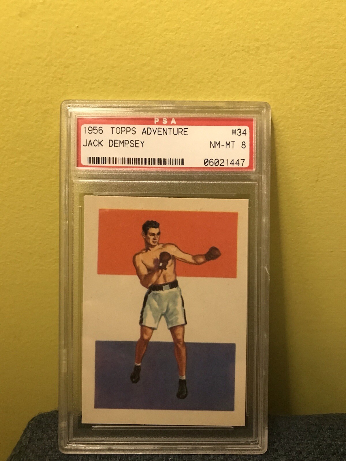Jack Dempsey 1956 Topps Adventure #34 PSA 8 Nm-MT