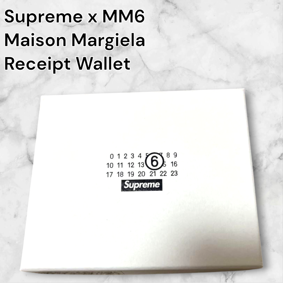 Supreme x MM6 Maison Margiela Receipt Wallet White Paper Supreme x MM6 Maison Margiela Receipt Wallet White Paper