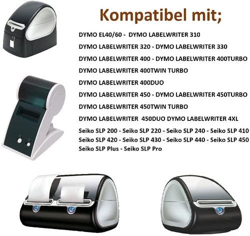 Etiquetas de etiqueta compatibles para Dymo 99012 99014 11354 Labelwriter 450 400 Turbo - Imagen 8 de 54