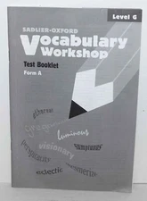 Sadlier - Oxford VOCABULARY WORKSHOP: TEST BOOK LEVEL G FORM A By Jerome Shostak