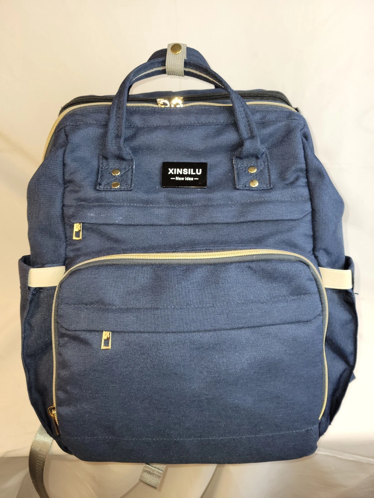 Navy Blue Xinsilu Baby Diaper Bag- 3 in 1 Backpack with Changing Station