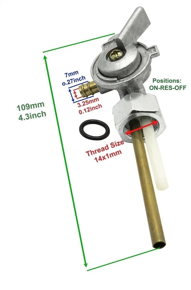 Fuel Petcock Switch For Yamaha DT80 DT100 1981-1983 / DYT100 1977-1983 Gas Cock Foto 2 de 4
