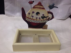 Teapot With Birds Bird Feeder By Under The Sun Hand Painted In