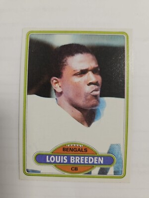 1980 Topps Football #363 Louis Breeden Vintage Cincinnati Bengals