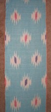 11 Yard HAND MADE UZBEK Natural 100 COTTON IKAT FABRIC 8949