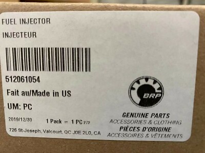 Brand New OEM Skidoo Fuel Injector 800 E-TEC 512061054 with FREE PLATE OEM