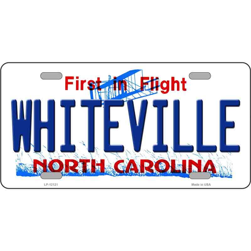 Whiteville North Carolina State Novelty Metal License Plate Tag LP