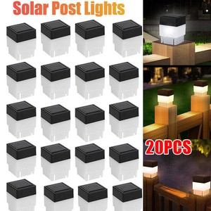 Solar Fence Post Lights: 2x2 LED Solar Flood Lights Square Pillar Light