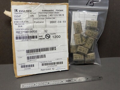 RIFA 150nf 275V Safety Capacitors PME271M615KR06 Qty 15 NOS