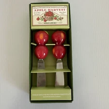 (2) Williams Sonoma APPLE Spreaders for Dips and Spreads ~ NEW