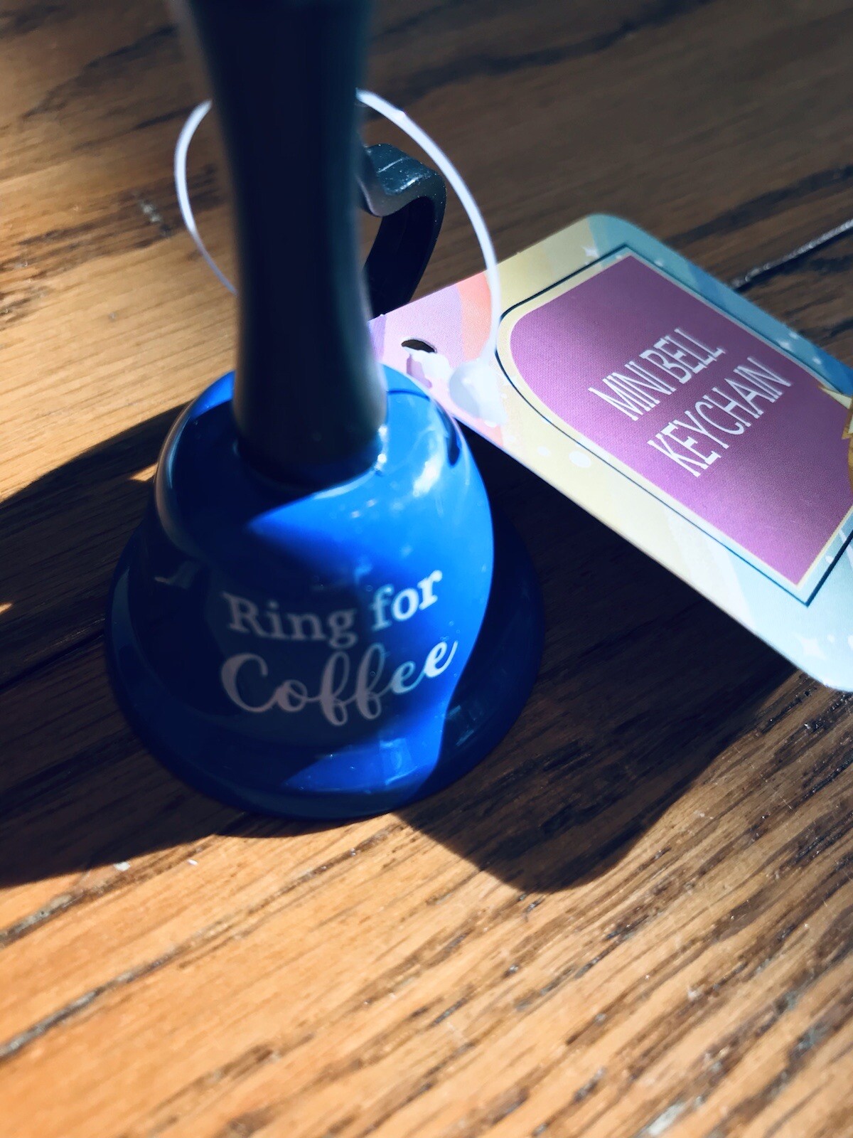 Mini Bell Key Chain. Blue. Ring for Coffee. Shipping In 24 Hours . 3281