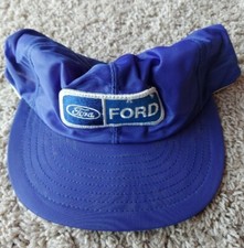 Vintage Ford Oval Logo Snapback Farmer Hat Sheer Mesh Patch Tractors Trucks Cars