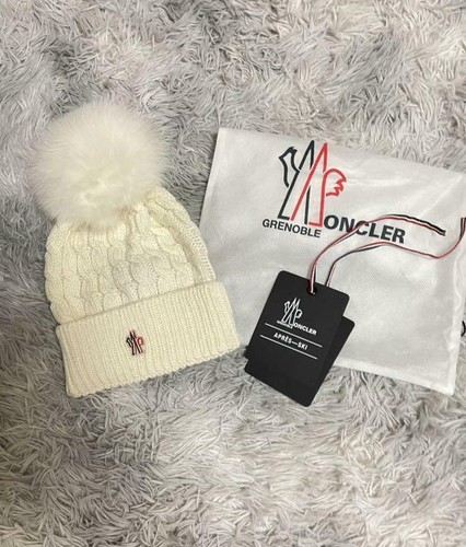 MONCLER knit cap cap white one size 