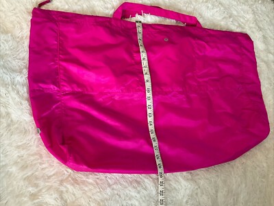 Lululemon Pink Foldable Versitile Gym/Yoga Tote Bag/Duffel Overnight Bag  RARE | eBay