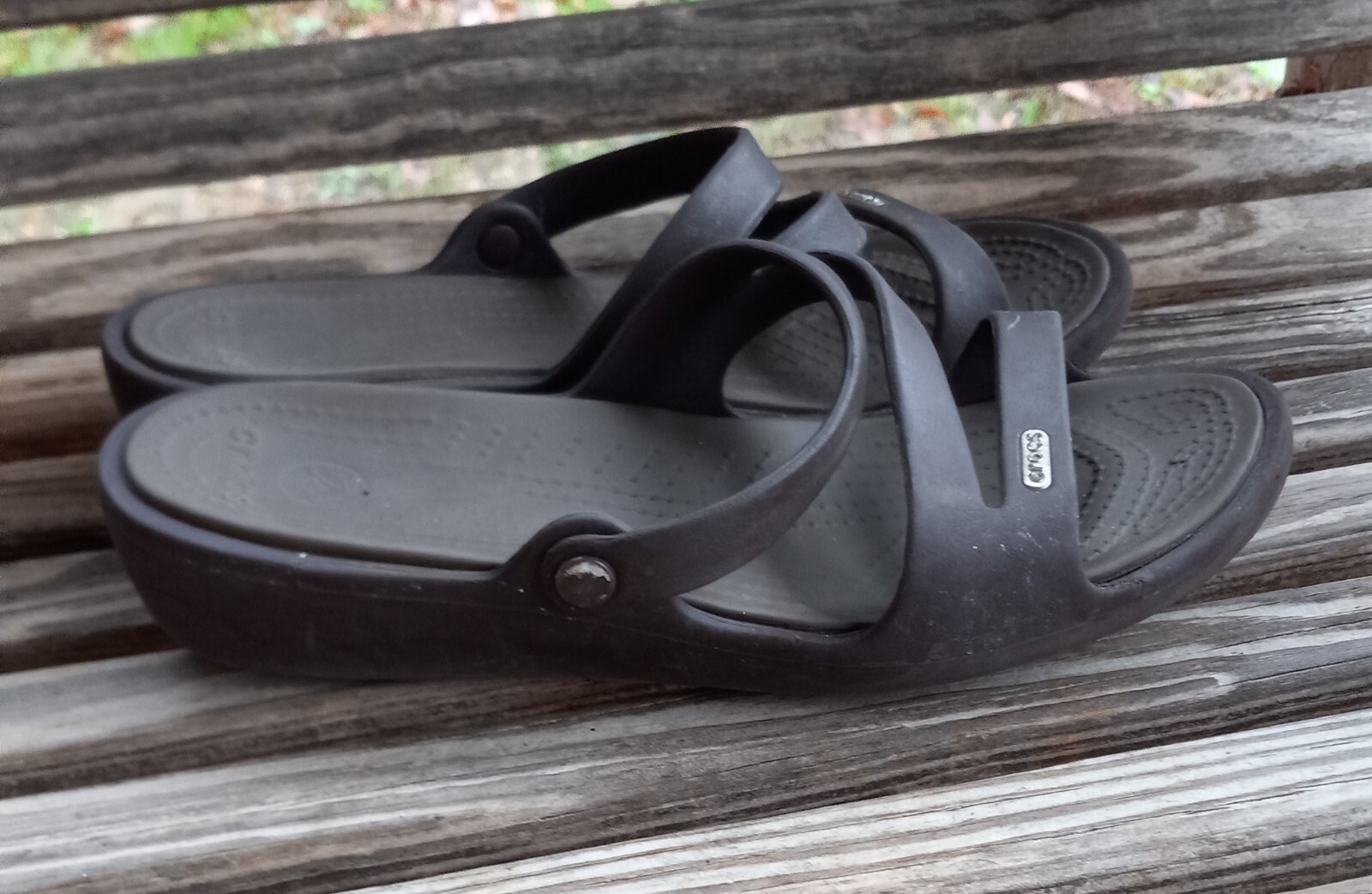 Crocs Patricia Brown Wedge Sandals Flip Flop Slides Women's Size 8 | eBay