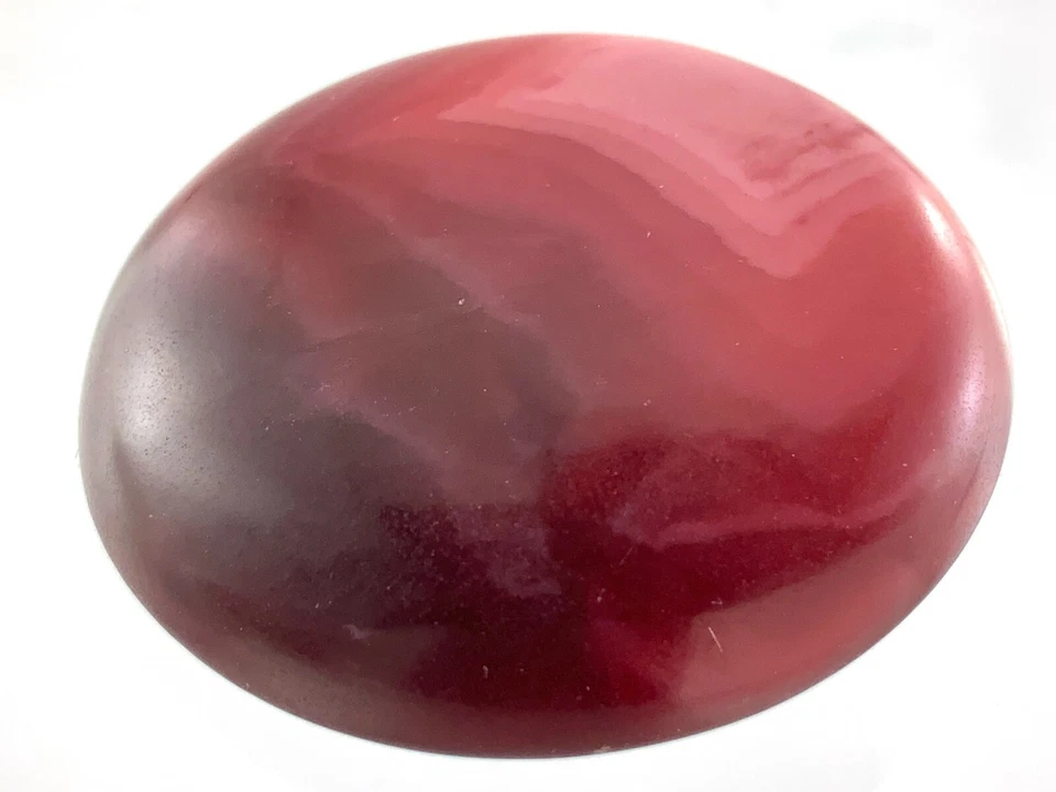Vintage Molded Red Color Plastic Garment Button Size 1.25in Marble Pattern 936A - Image 4 of 4