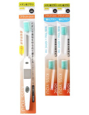 MADE IN JAPAN KISS YOU Ionic Toothbrush 4 Refill Heads Flat/Regular Bristles