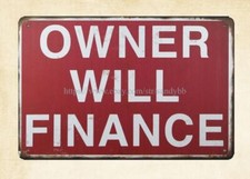 living room wall decor ideas OWNER WILL FINANCE metal tin sign
