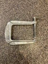 C clamp metal vintage adjustable # 1428 made in the USA Unbranded Steel