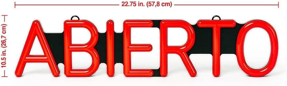 Pro-Lite ABIERTO LED OPEN Sign for with REMOTE CONTROL - Image 3 of 4