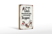 Holzschild Spruch 12X18 Cm GlüCk Nicht Kaufen Shoppen Deko Schild