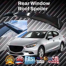 Fits 2013-2018 Mazda3 Sedan Gloss Black Rear Roof Window Visor Spoiler Wing Fits 2013-2018 Mazda3 Sedan Gloss Black Rear Roof Window Visor Spoiler Wing