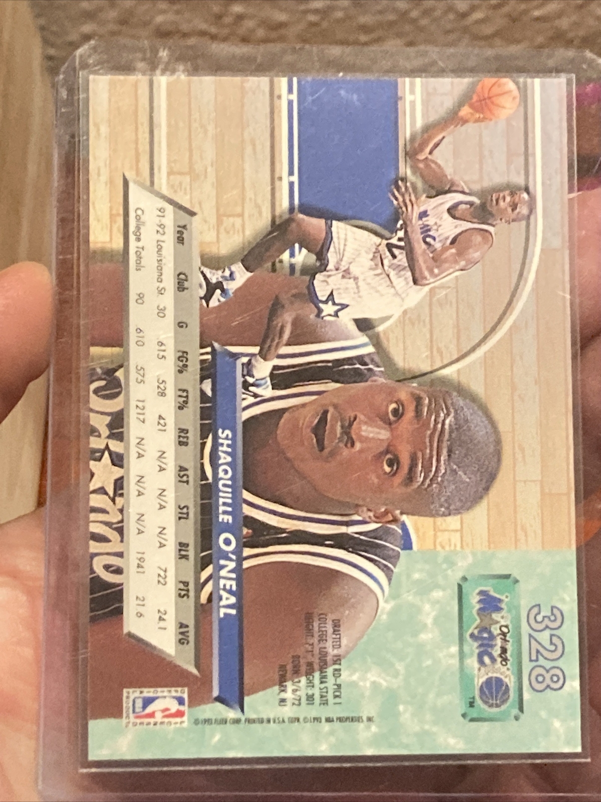 Shaquille O'Neal ROOKIE 92-93 Fleer Ultra Basketball Card #328 Magic