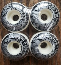Skateboard Wheels, Made in USA, New Kontrol Set of 4, 100A 50mm white