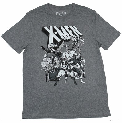 X-Men (Marvel Comics) Mens T-Shirt -Classics Artwork in Grayscale Image | eBay