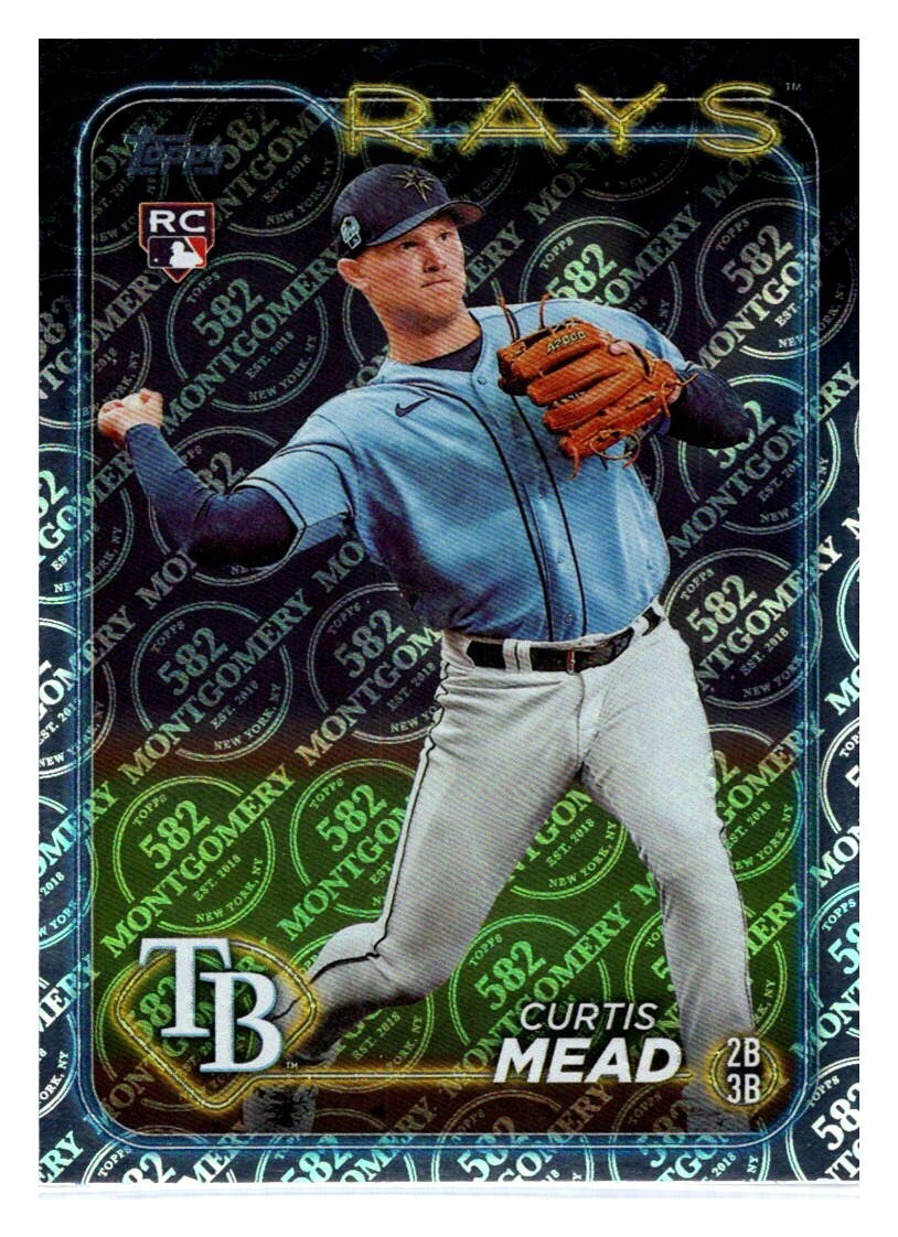 #82 Curtis Mead Tampa Bay Rays RC 2024 Topps 582 Montgomery Club Foil