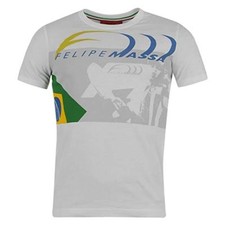 Image of NEW Limited Edition Official Scuderia Ferrari T-Shirt Felipe Massa Logo White XL