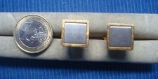 B30 Paire Bouton Manchette DUNHILL Métal Plaqué Or Lot Bijou Createur Cufflinks