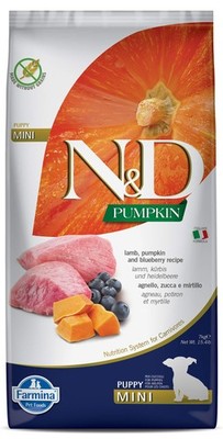 Farmina N&D Puppy Dog Food Grain Free 15.4 Pound Mini Lamb & Blueberry Pumpkin