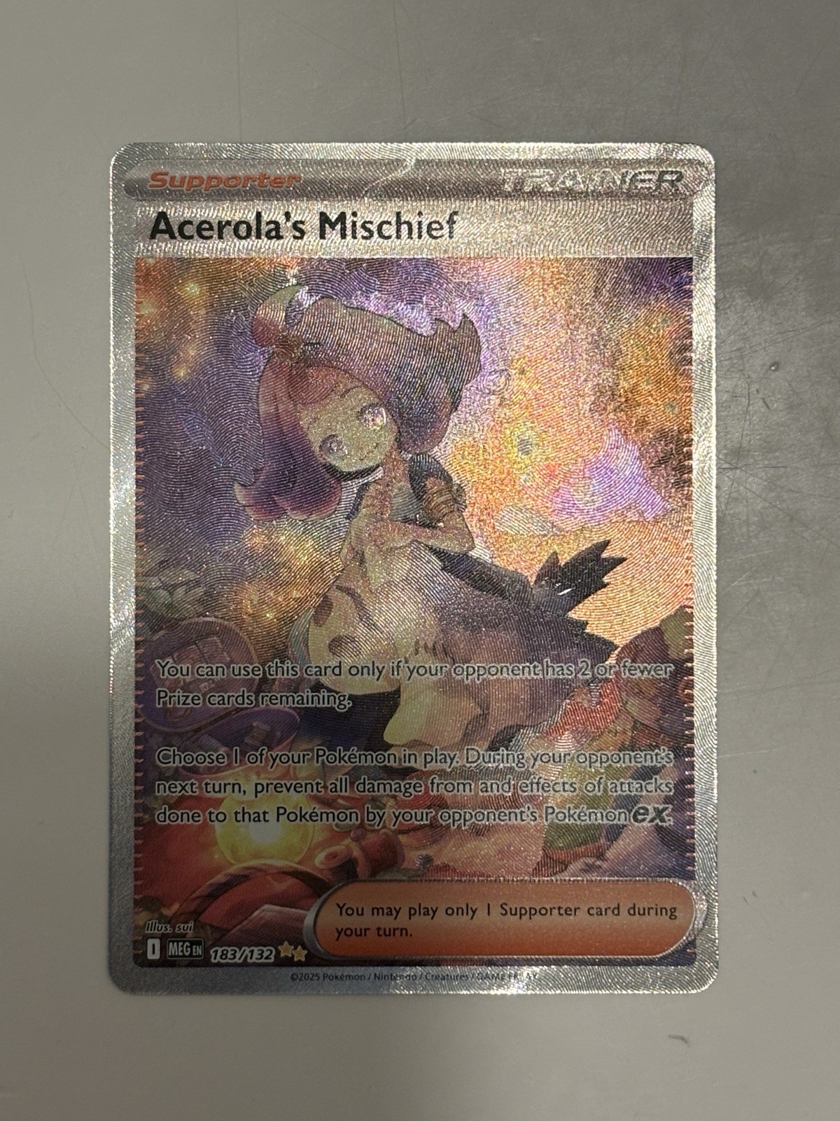 Acerola's Mischief Special Illustration Rare Pokemon Mega Evolution Card 183/132