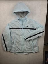 Vintage Made in Taiwan Nike Ice Blue Windbreaker Rain Jacket Size Large L Women