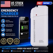 Portable USB Emergency Battery Charger 2AA Battery Power Bank Backup Adapter