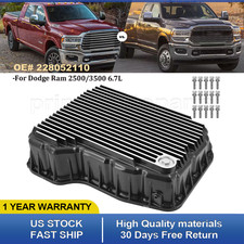 For Dodge Ram 6.7 Cummins Diesel 68rfe Transmission Oil Pan Aluminum 2007-2021