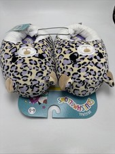 Girls Or Boys Squishmallows Purple Cheetah Print Slippers Brand New Size 4-5