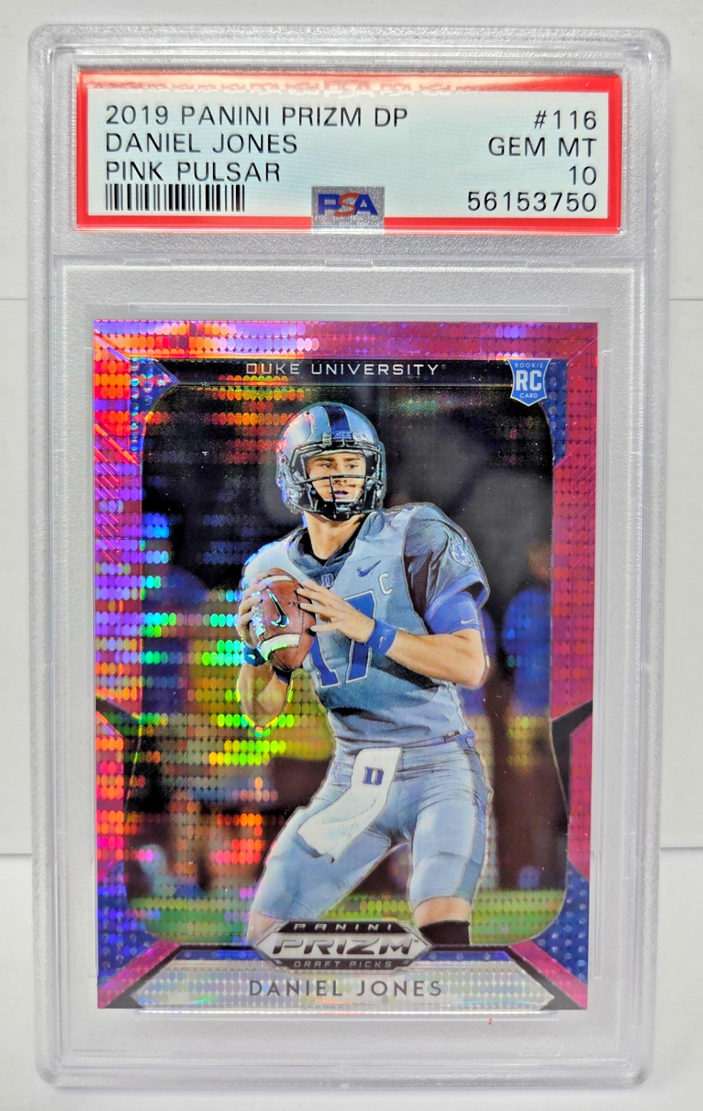 Daniel Jones Panini Prizm Draft Picks #116 Pink Pulsar
