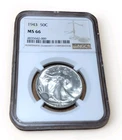 U.S. - 1943 Silver Walking Liberty Half Dollar (NGC MS66) amazing detail & color