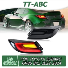 TT-ABC LED Tail Lights For 2022-2024 Toyota GR86 Subaru BRZ Black Housing Rears