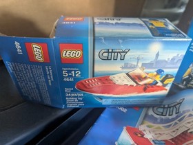 LEGO City Fire Boat 60005, Fire Truck 60002, Speed boat 4641 Complete Sets 