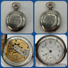 1903 American Waltham Watch Co. Sterling Double Hunter Pocket Watch 15j Size 18s