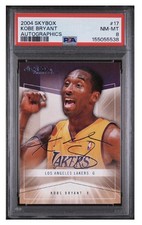 Fleer/SkyBox 2004-05 Skybox Autographics Kobe Bryant Auto #17 PSA 8 Lakers