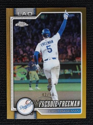 2026 Topps Chrome Image Variation Gold Refractor 42/50 Freddie Freeman #159 1az7