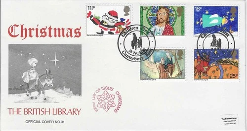 1981 Christmas On British Library First Day Cover