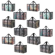 12 Pack Heavy Duty 93L 24.5 Gallon Stackable Plastic Storage Bins with Lids...